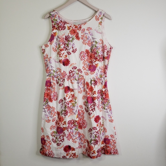 Garnet Hill Cotton Floral A Line Dress 12 - Picture 4 of 7